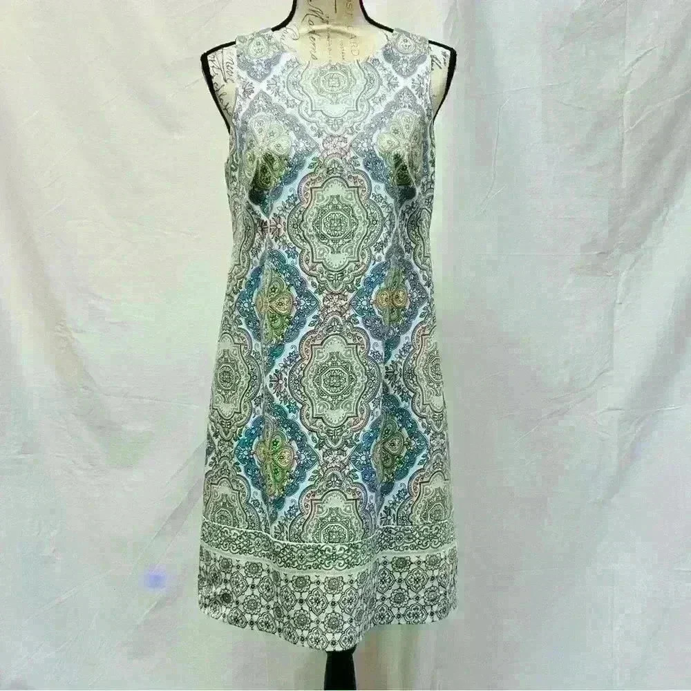 Maggy London Women's Sleeveless Floral Midi Sheath Dress Size 10 - Picture 3 of 9